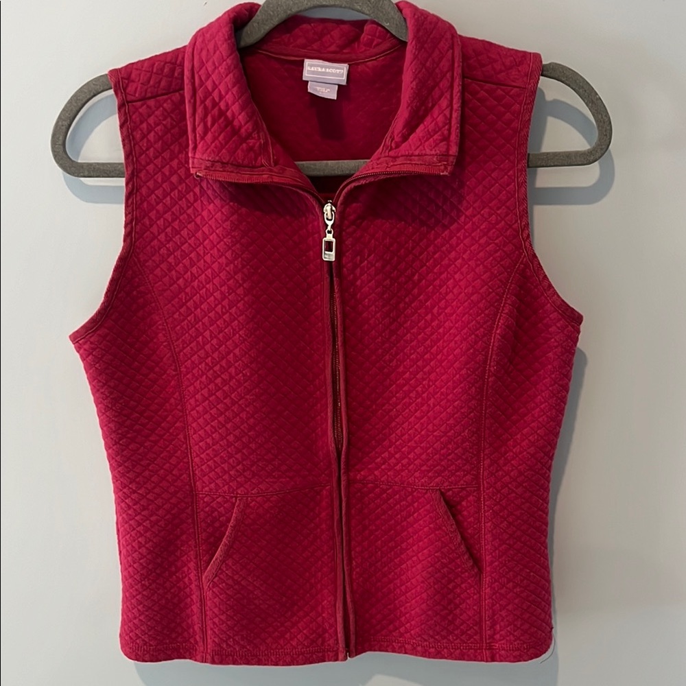 Laura Scott Quilted Vest Small